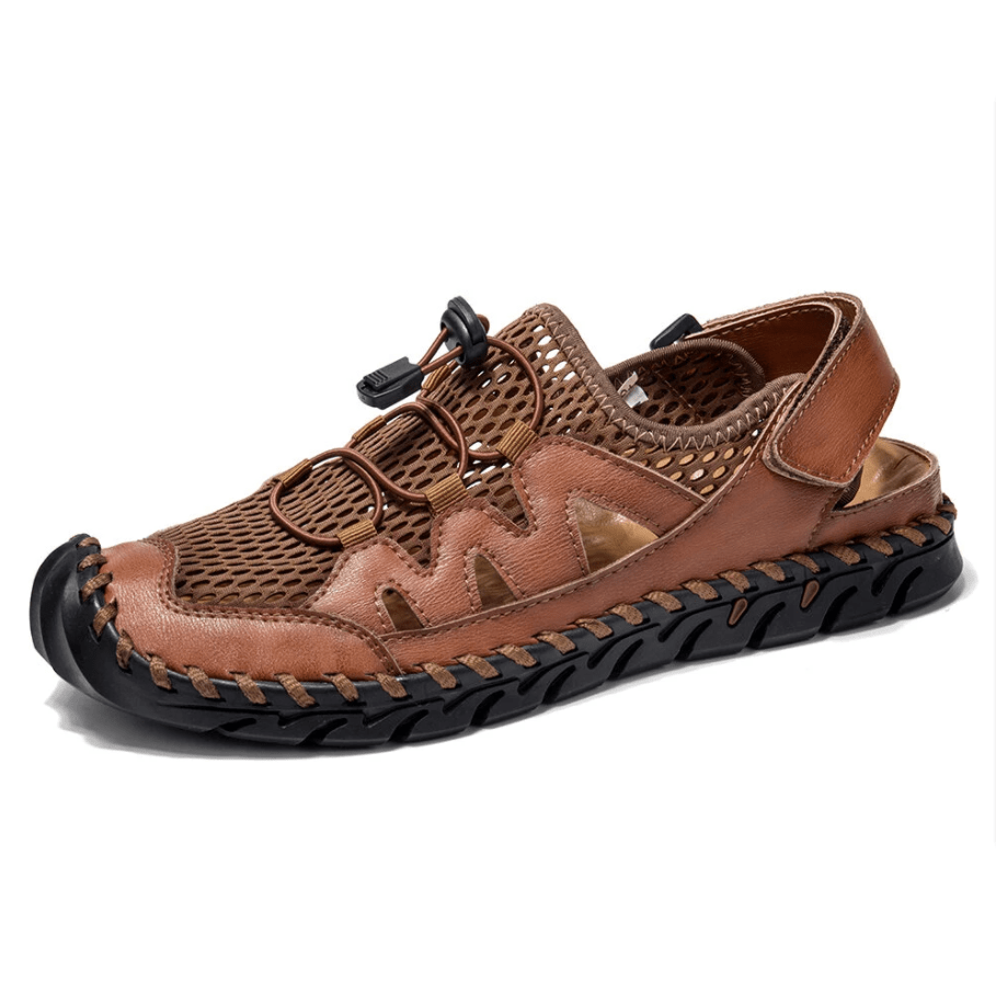 🎉40% OFF NOW🎉Men Genuine Leather Non-slip Mesh Casual Soft Sandals