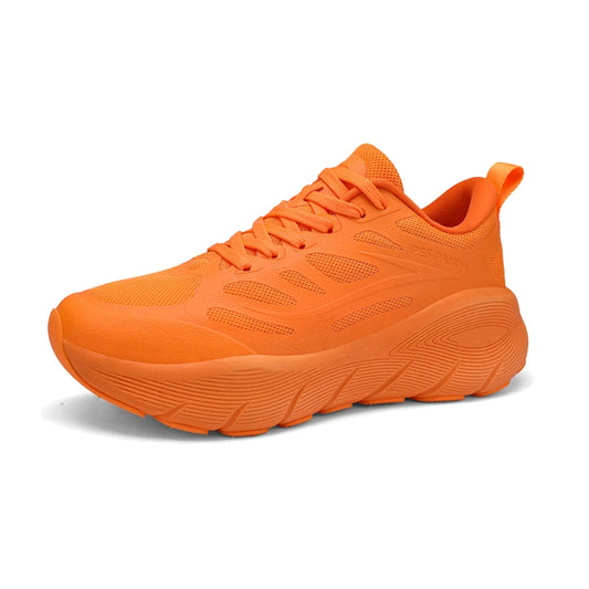 Bright Orange Shock-Absorbing Running Shoes – Lightweight Cushioned Sneakers for Running, Walking & Everyday Wear
