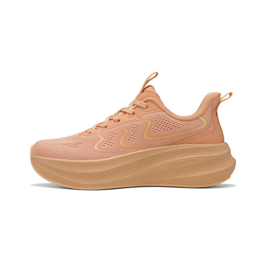 Peach Orange Lightweight Running Shoes – Breathable Shock-Absorbing Sneakers with Wear-Resistant Sole for Walking & Everyday Wear