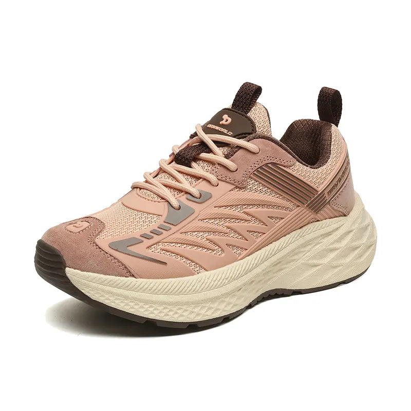 Pink Breathable Walking Sneakers – Soft Sole Shock-Absorbing Running Shoes with Durable Wear-Resistant Outsole