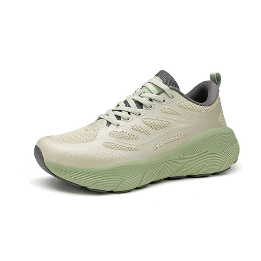 Sage Green Cushioned Running Shoes – Shock-Absorbing Breathable Sneakers for Walking, Running & Everyday Casual Wear