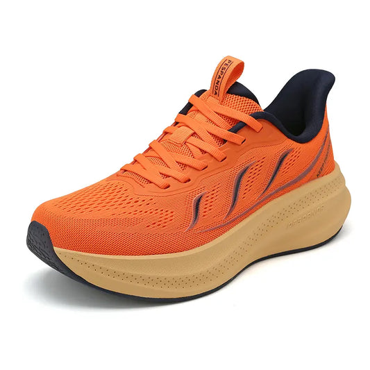 Bright Orange Running Sneakers – Lightweight Breathable Shock-Absorbing Shoes with Durable Sole for Walking & Daily Wear