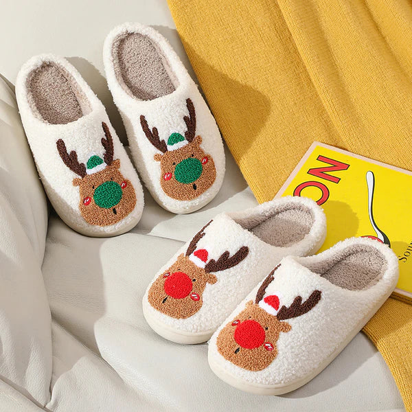 New comfortable home Santa style winter cotton slippers