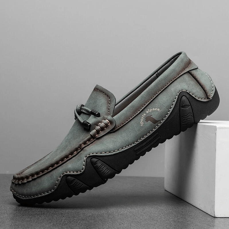 🔥Hot Sale🎁--50% OFF 🎉 Mens Genuine Leather Breathable Soft Sole Casual Slip On Loafers