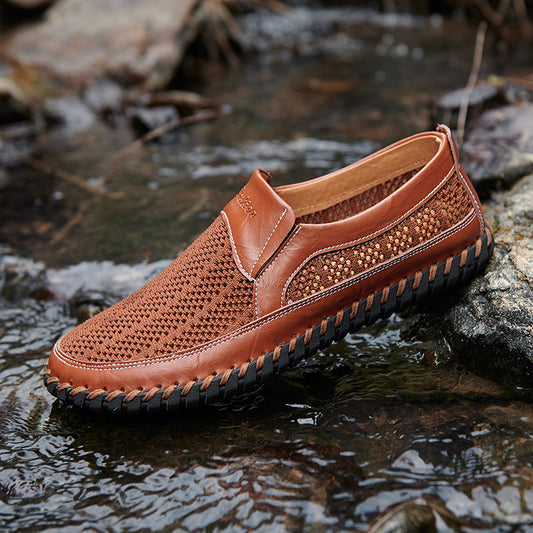 Last Day 50% OFF🔥Men's Stitching Breathable Casual Slip-on Walking Loafers