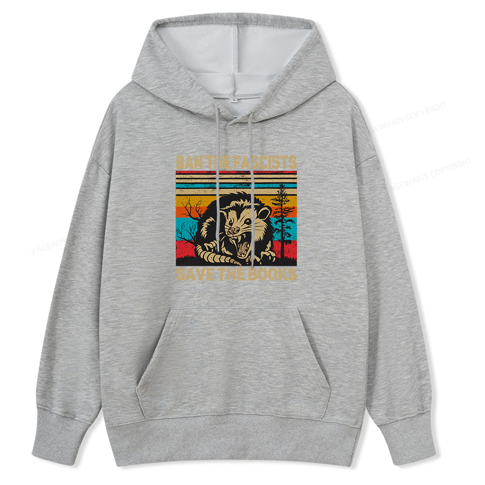 Pagewings Ban The Fascists Save The Books Unisex Classic Hoodie
