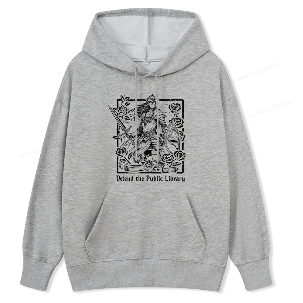 Pagewings Defend The Public Library Unisex Classic Hoodie
