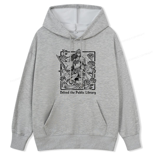 Pagewings Defend The Public Library Unisex Classic Hoodie
