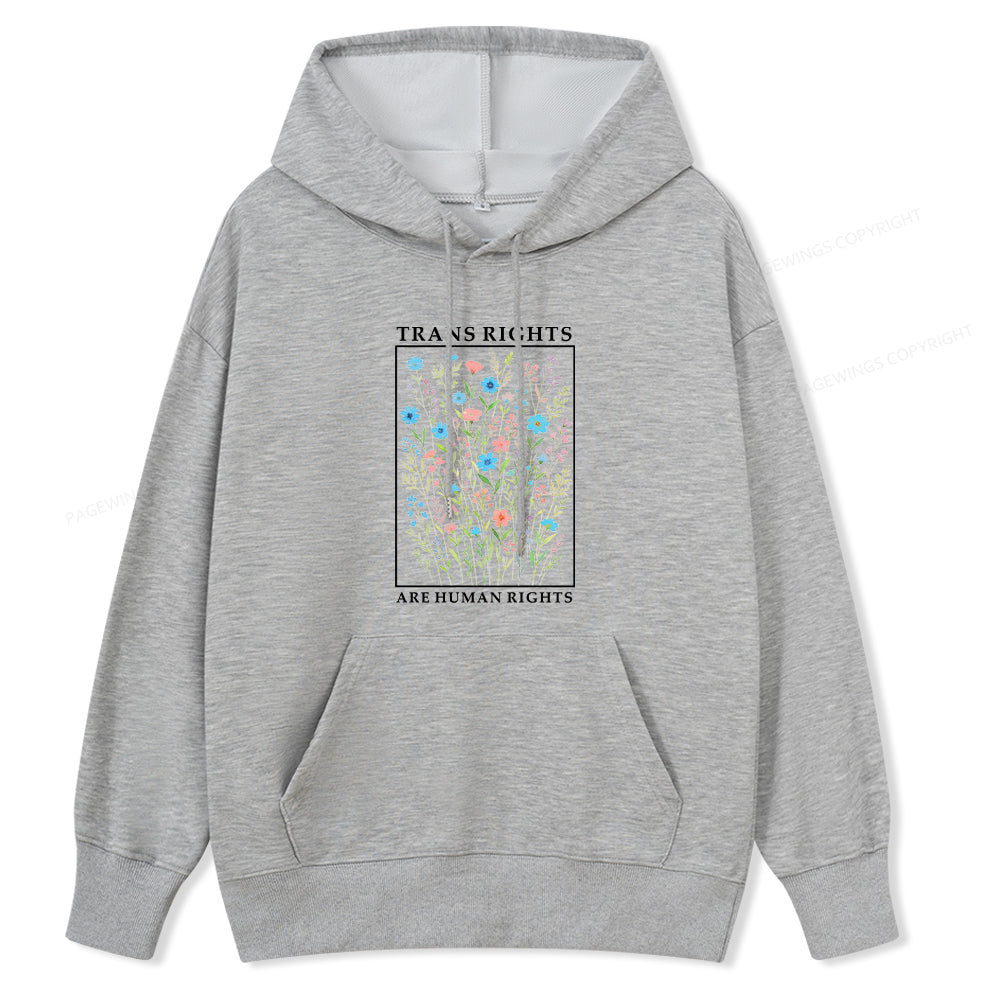 Pagewings Trans Rights Are Human Rights Unisex Classic Hoodie