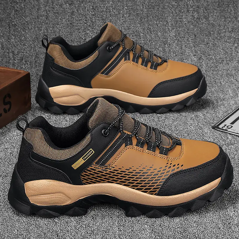 (⏰Limited Time Sale 70% OFF) Men's Wear Resistant Waterproof Non-slip Anti-skid Anti-puncture Hiking Shoes Orthopedic Wide Toe Arch Support Walking Shoes