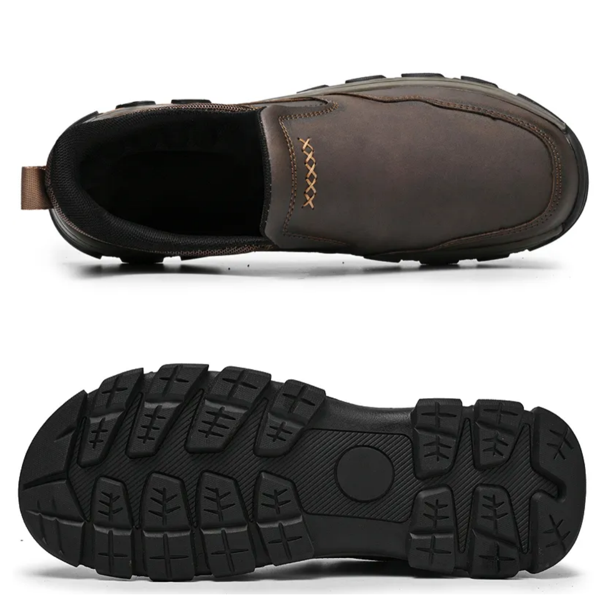 Men's wide-toe, non-slip, hands free slip- loafer shoes