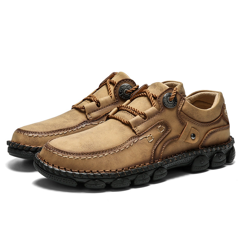 (⏰LAST DAY-50% OFF🛒)Men's Handmade Leather Orthopedic Shoes Durable Non-slip Anti-puncture Hiking Shoes
