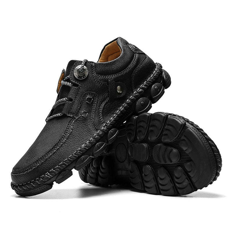 (⏰LAST DAY-50% OFF🛒)Men's Handmade Leather Orthopedic Shoes Durable Non-slip Anti-puncture Hiking Shoes