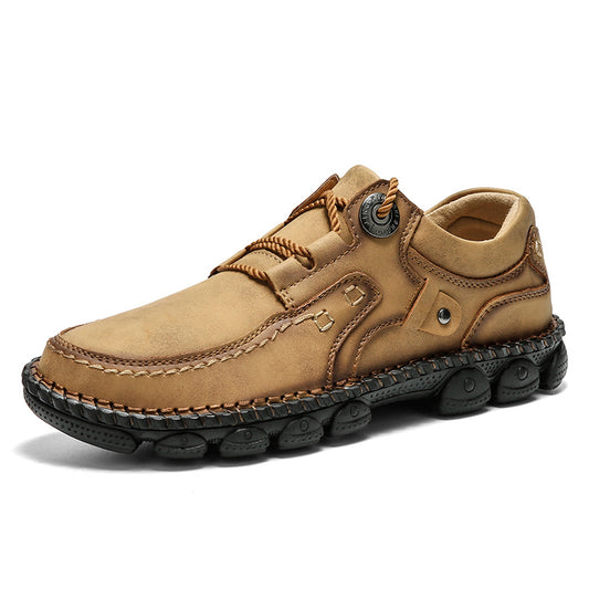 (⏰LAST DAY-50% OFF🛒)Men's Handmade Leather Orthopedic Shoes Durable Non-slip Anti-puncture Hiking Shoes