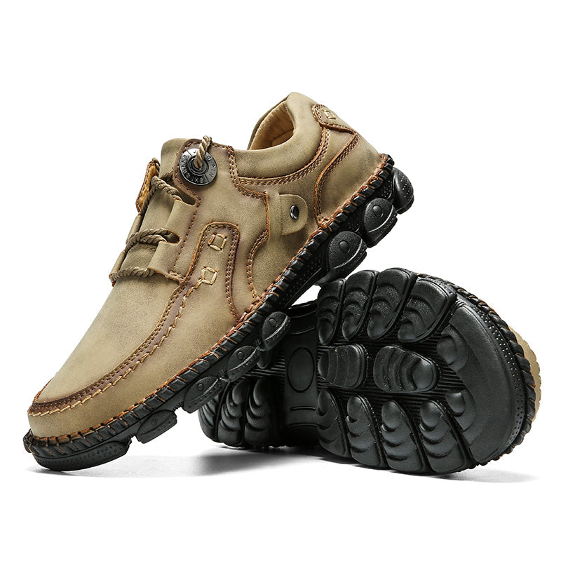 (⏰LAST DAY-50% OFF🛒)Men's Handmade Leather Orthopedic Shoes Durable Non-slip Anti-puncture Hiking Shoes