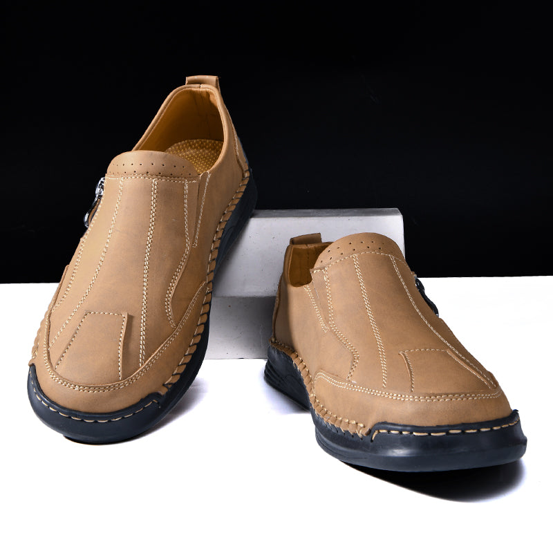 ⏰LAST DAY - 50% OFF🛒 - Men's Outdoor Breathable Driving Shoes – Soft Casual Walking Moccasins with Classic Hand Stitching, Wide Toe Box, Enhanced Arch Support, Soft Cushion Insole & Durable Non-Slip Rubber Outsole