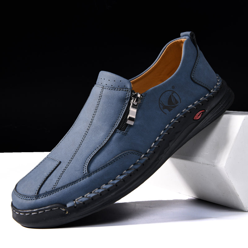 ⏰LAST DAY - 50% OFF🛒 - Men's Outdoor Breathable Driving Shoes – Soft Casual Walking Moccasins with Classic Hand Stitching, Wide Toe Box, Enhanced Arch Support, Soft Cushion Insole & Durable Non-Slip Rubber Outsole