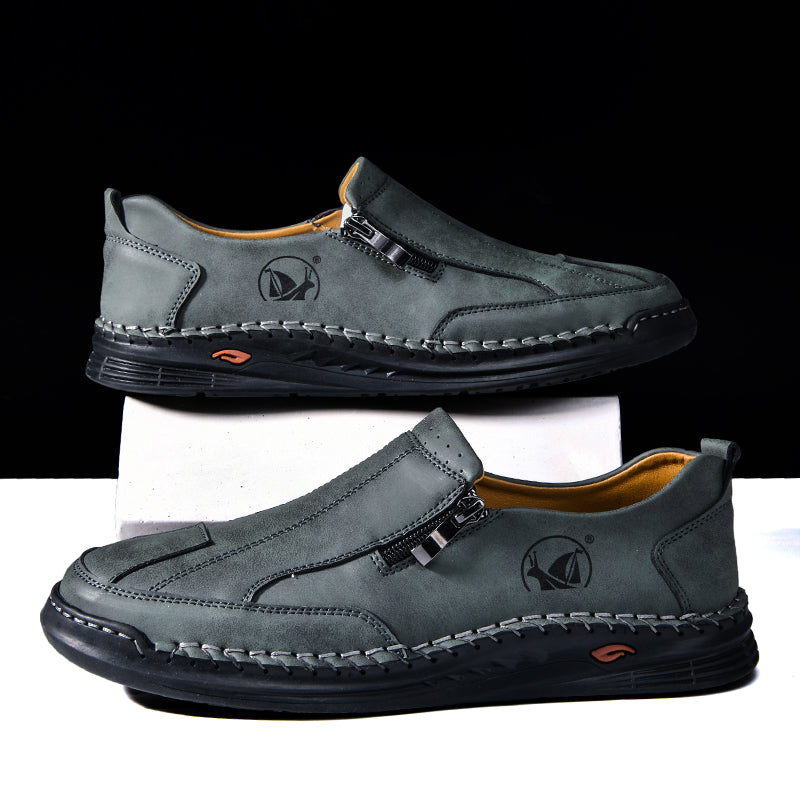 ⏰LAST DAY - 50% OFF🛒 - Men's Outdoor Breathable Driving Shoes – Soft Casual Walking Moccasins with Classic Hand Stitching, Wide Toe Box, Enhanced Arch Support, Soft Cushion Insole & Durable Non-Slip Rubber Outsole
