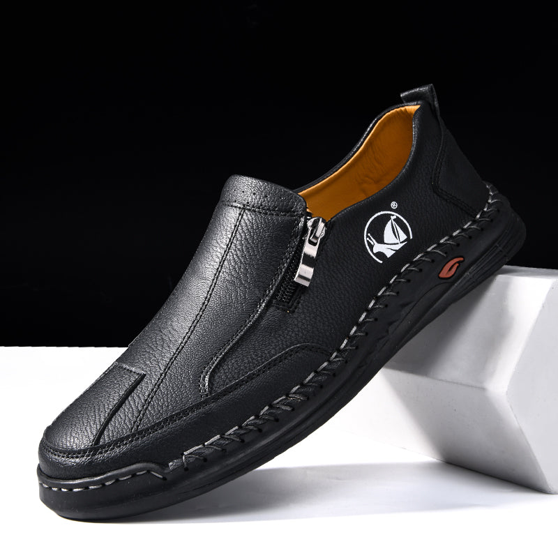 ⏰LAST DAY - 50% OFF🛒 - Men's Outdoor Breathable Driving Shoes – Soft Casual Walking Moccasins with Classic Hand Stitching, Wide Toe Box, Enhanced Arch Support, Soft Cushion Insole & Durable Non-Slip Rubber Outsole