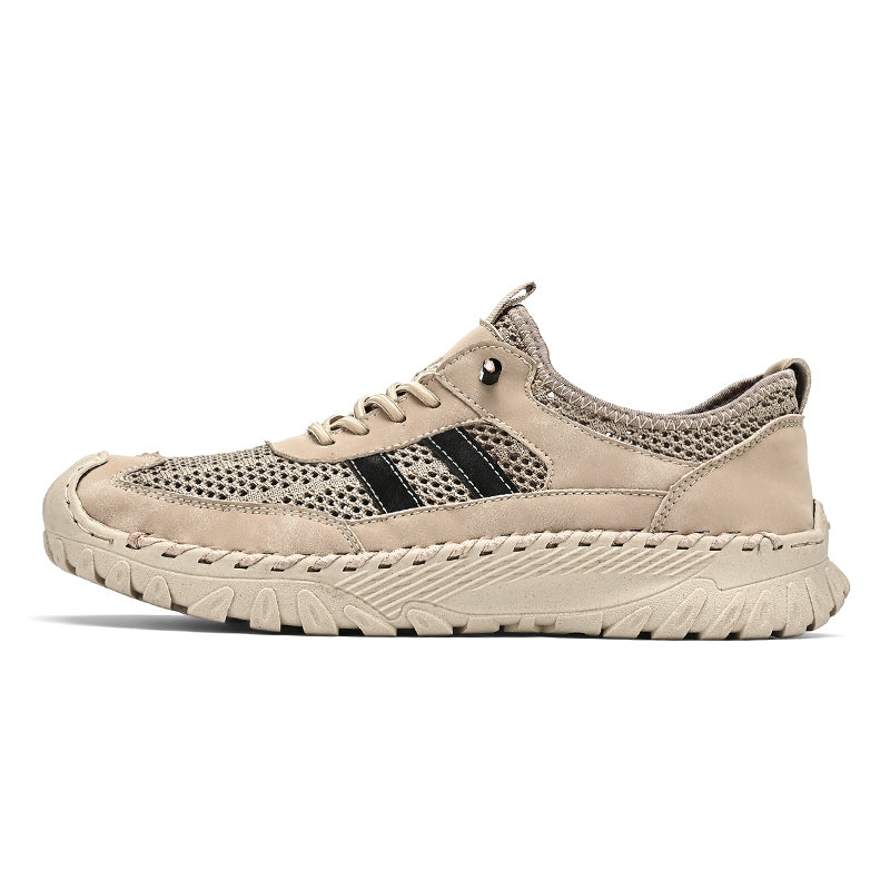 ⏰Limited Time 50% OFF🛒  Men’s Slip-On Orthopedic Leather Hiking Shoes – Breathable Mesh, Durable Rubber Sole, Lightweight & Supportive
