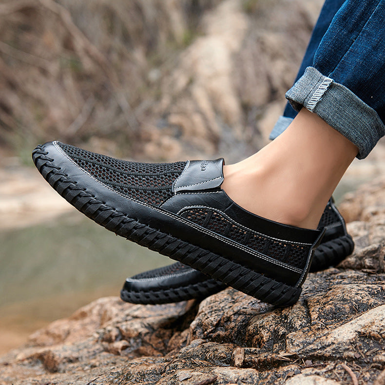 Men's Breathable Comfy Casual Slip On Loafers Water Walking Shoes