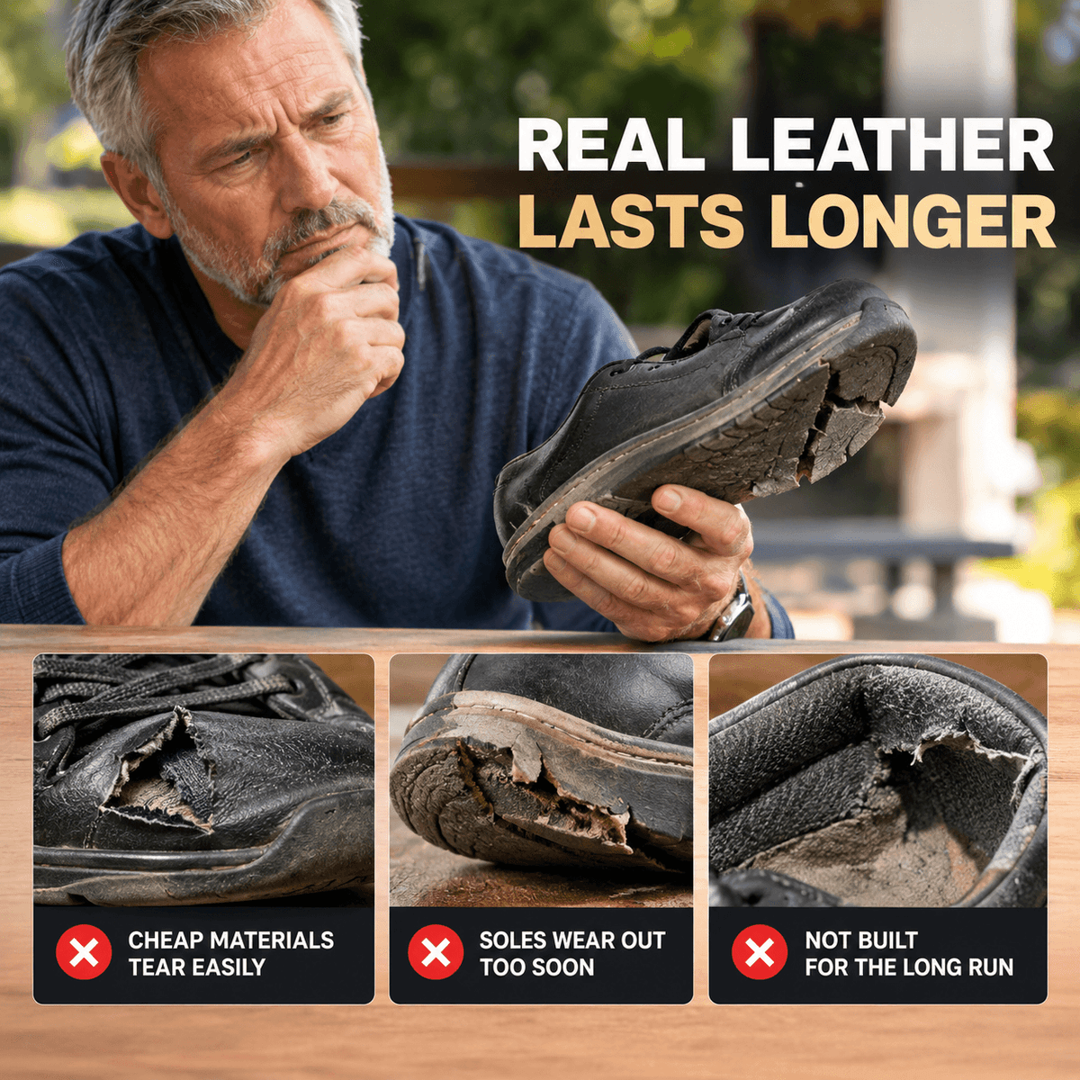 Orthopedic Walk-All-Day Loafers: Wide Toe Box & Premium Arch Support - Men's Leather Casual Shoes