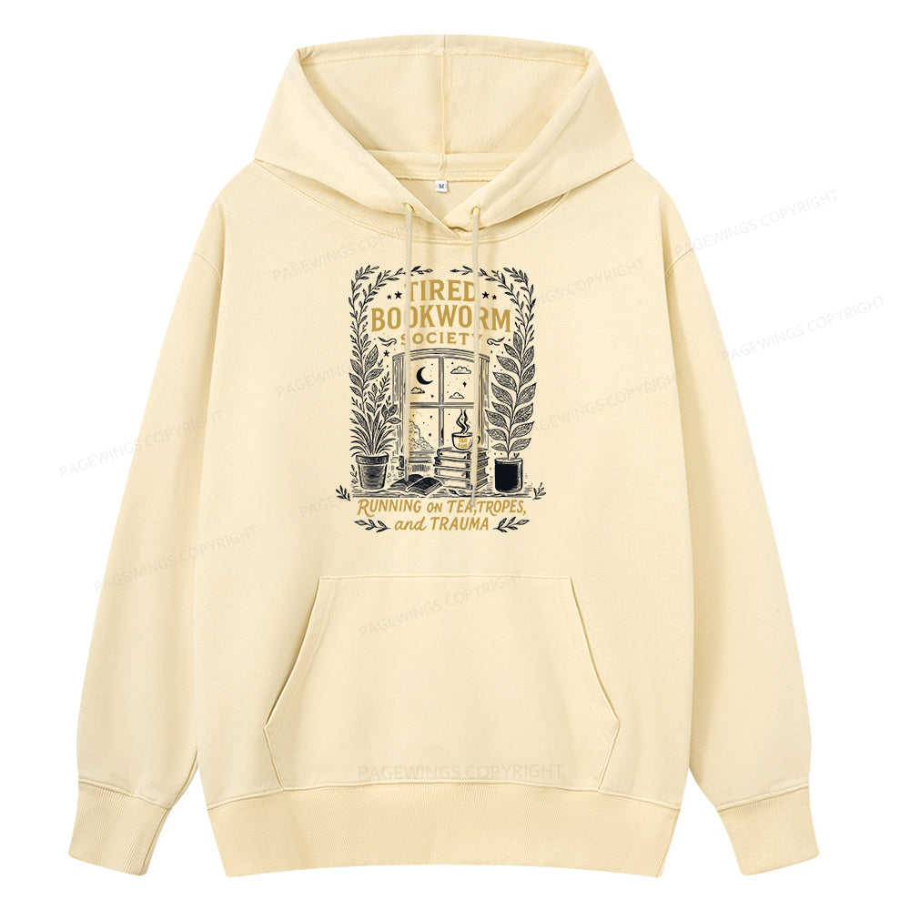 Pagewings Tired Bookworm Society Unisex Classic Hoodie