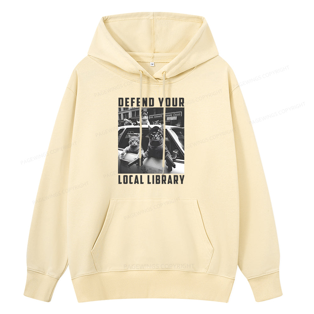 Pagewings Defend Your Local Library Unisex Classic Hoodie