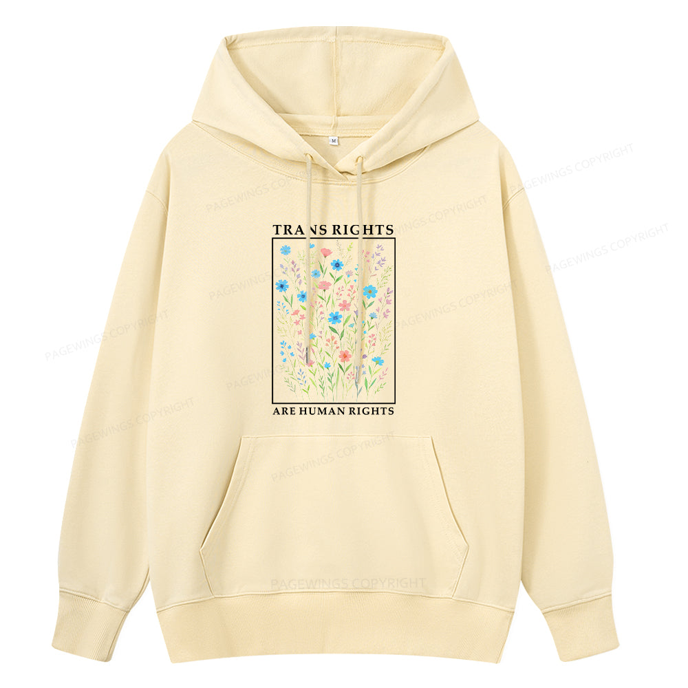 Pagewings Trans Rights Are Human Rights Unisex Classic Hoodie