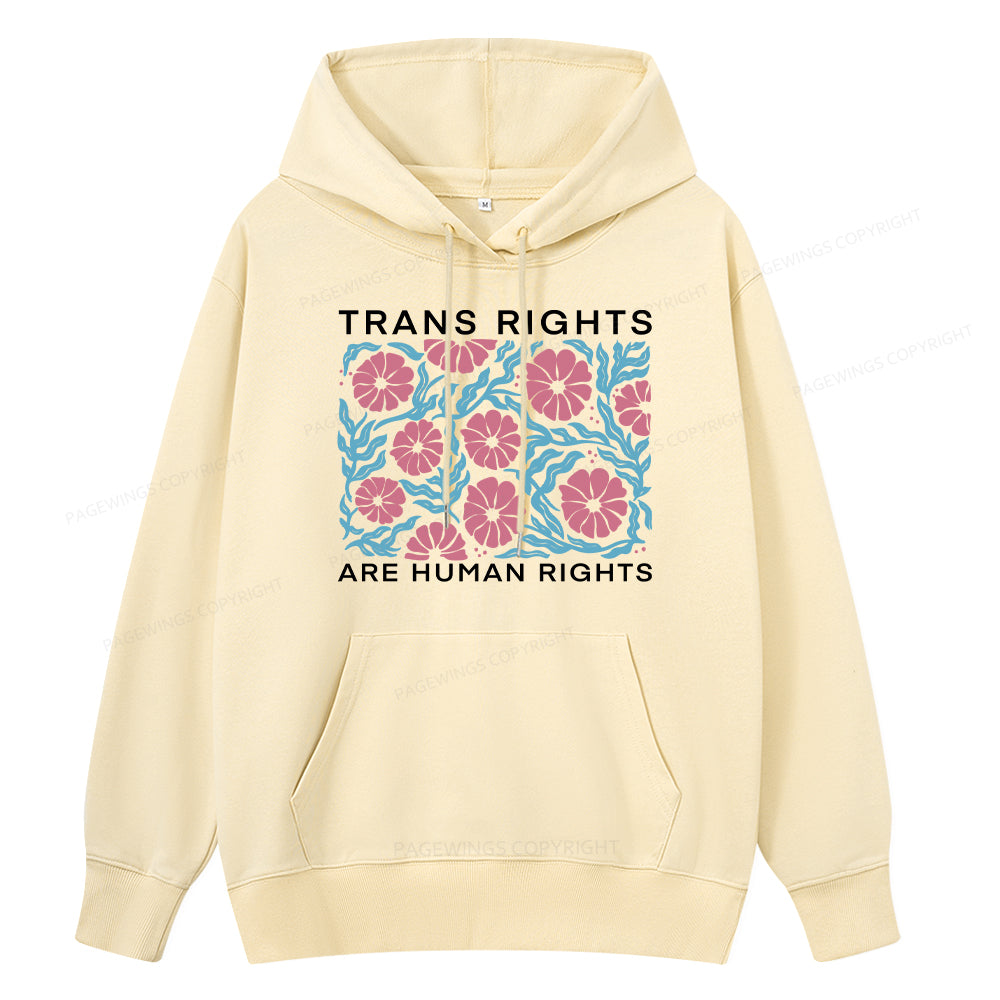 Pagewings Trans Rights Are Human Rights Unisex Classic Hoodie