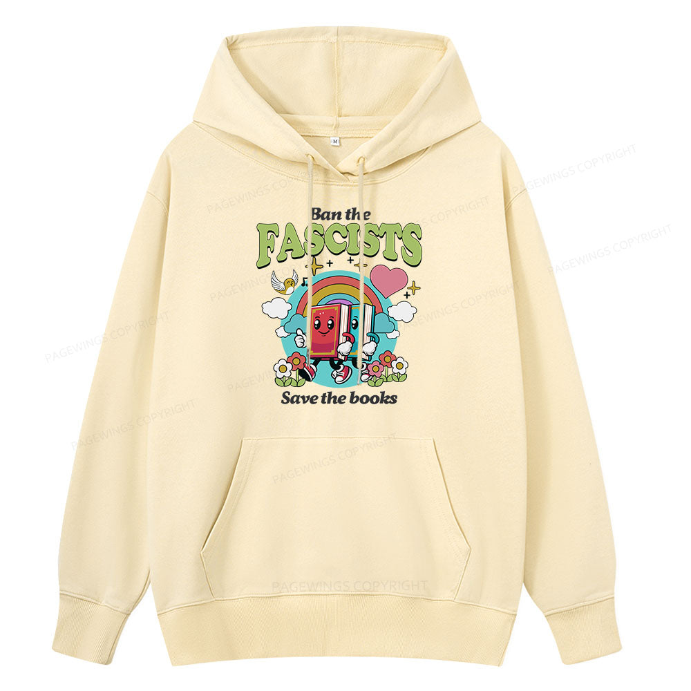 Pagewings Ban the Fascists Save the Books Unisex Classic Hoodie