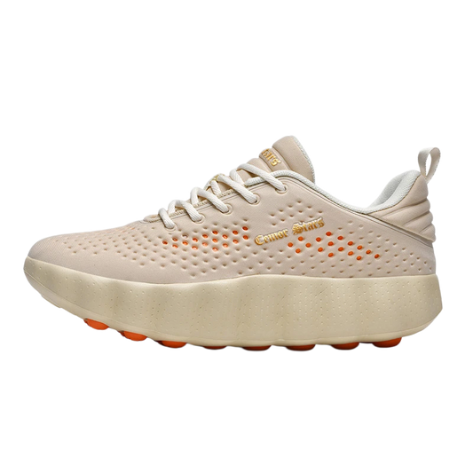 Cemor Stars Air Cushion Casual Sneakers – Lightweight Breathable Walking Shoes in Cream Beige