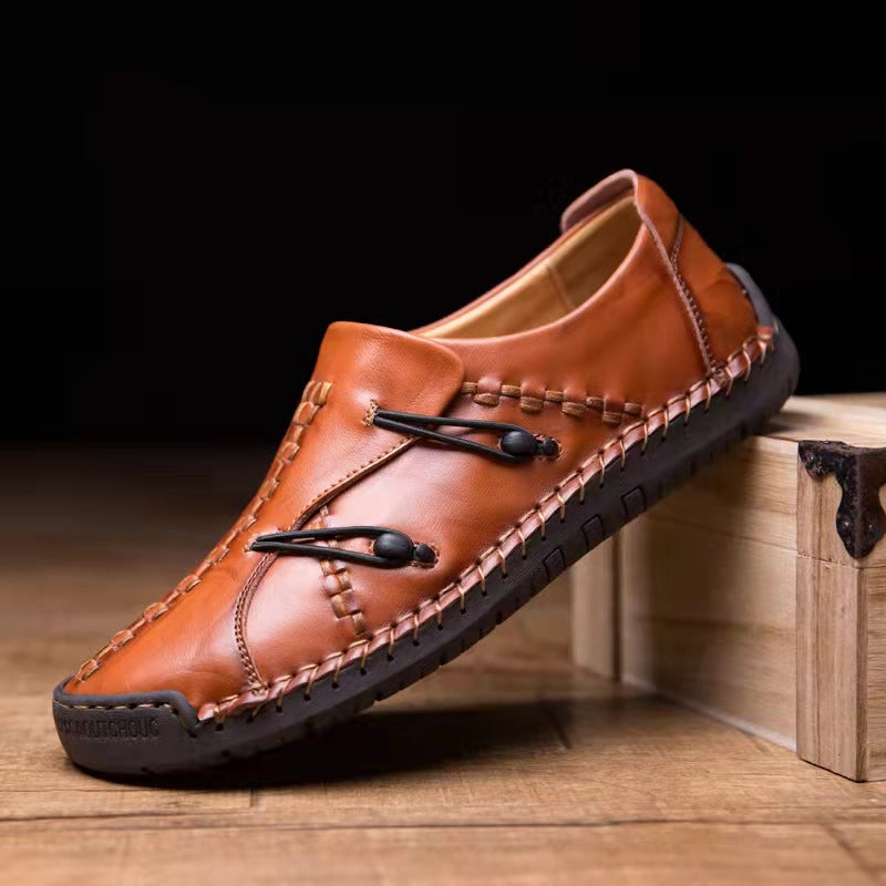 COMFYMORE™ 2023S Mens Genuine Leather Comfy Soft Sole Slip On Loafers