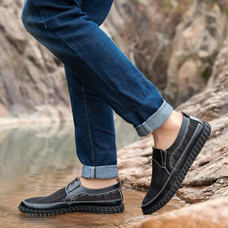 Comfymore® Men's Breathable Mesh Casual Slip On Loafers Water Shoes