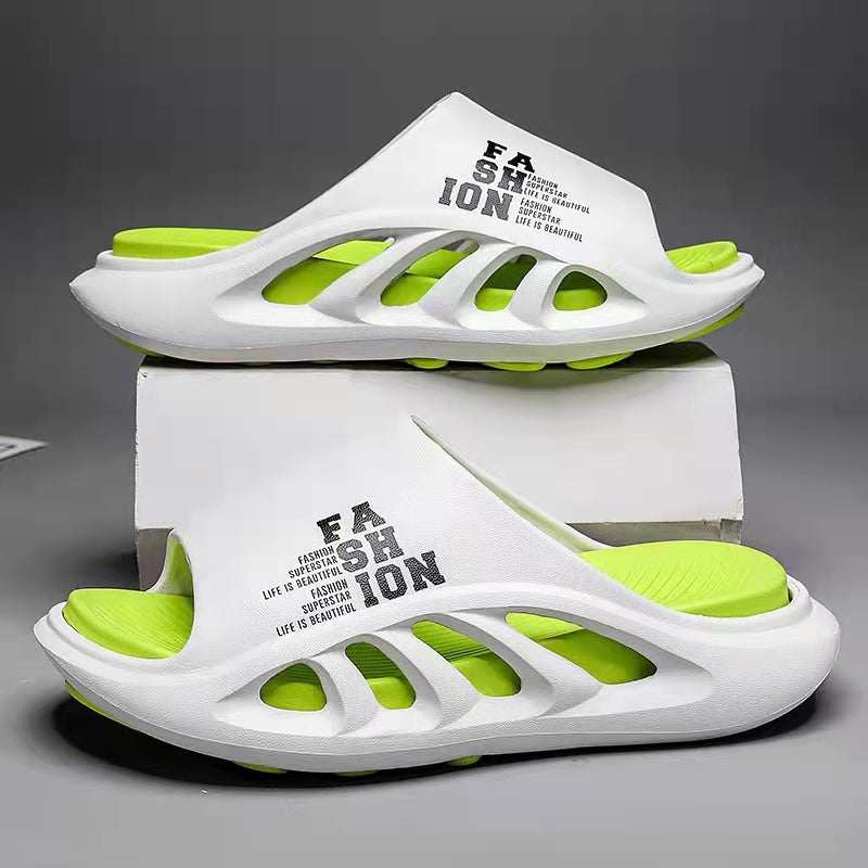Men's Open Toe Arch Support Casual Non-Slip Slides Soft Cushion Sandals