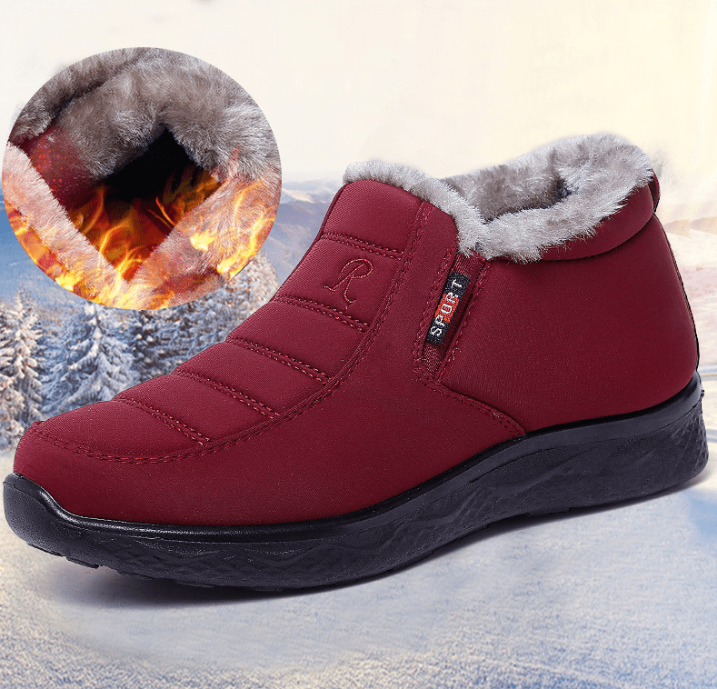 2024 Women Winter Non-slip Waterproof Plush Ankle Boots - oscloudgo