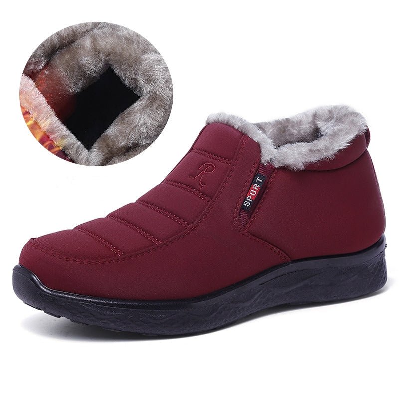 2024 Women Winter Non-slip Waterproof Plush Ankle Boots - oscloudgo
