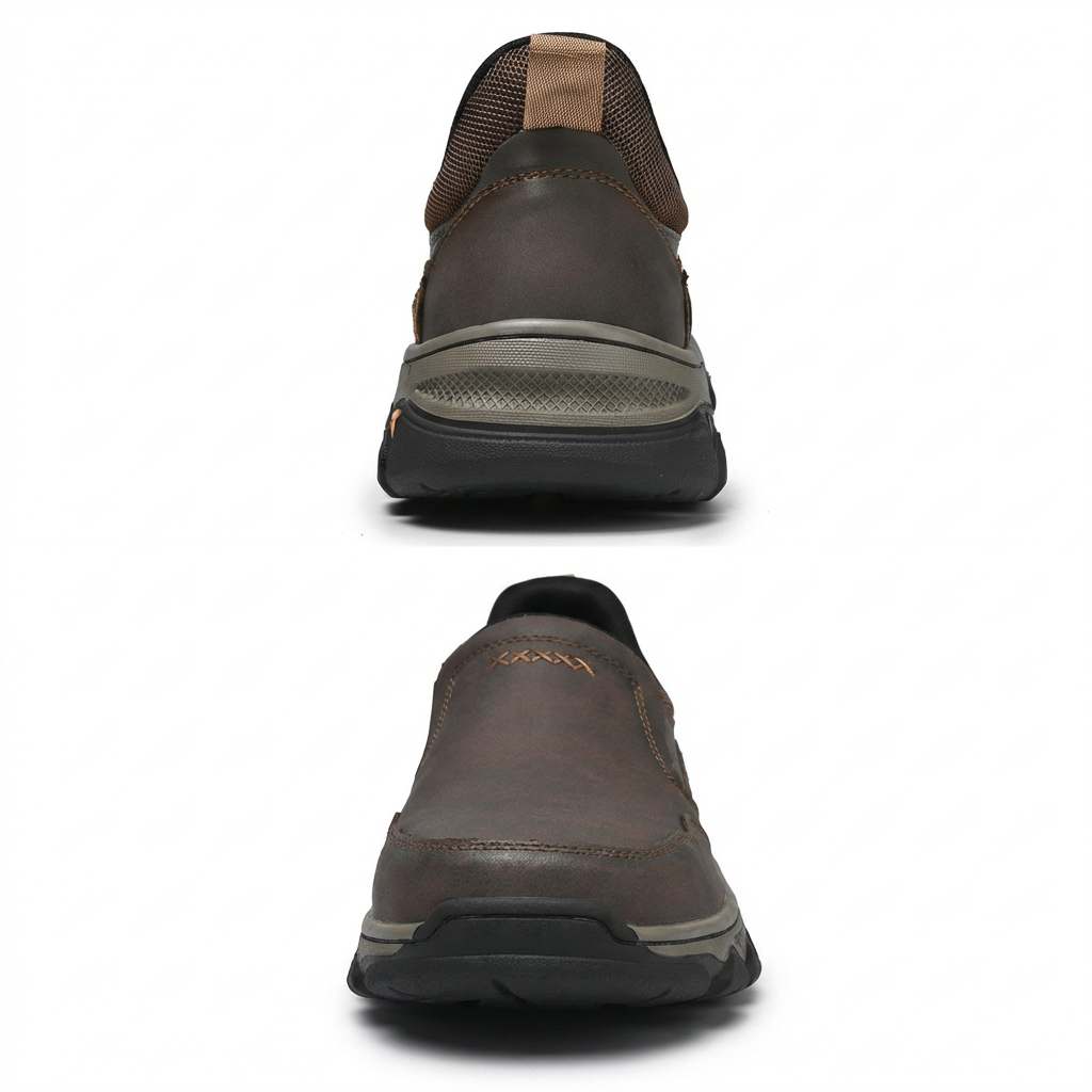 Men's wide-toe, non-slip, hands free slip- loafer shoes