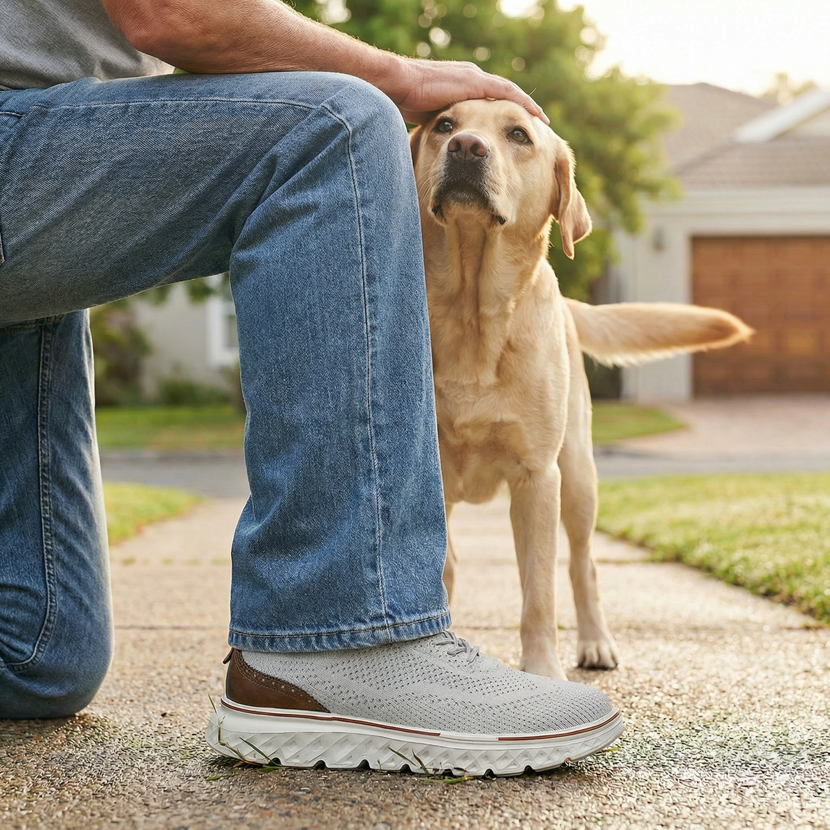 Men's hands-free casual walking shoes