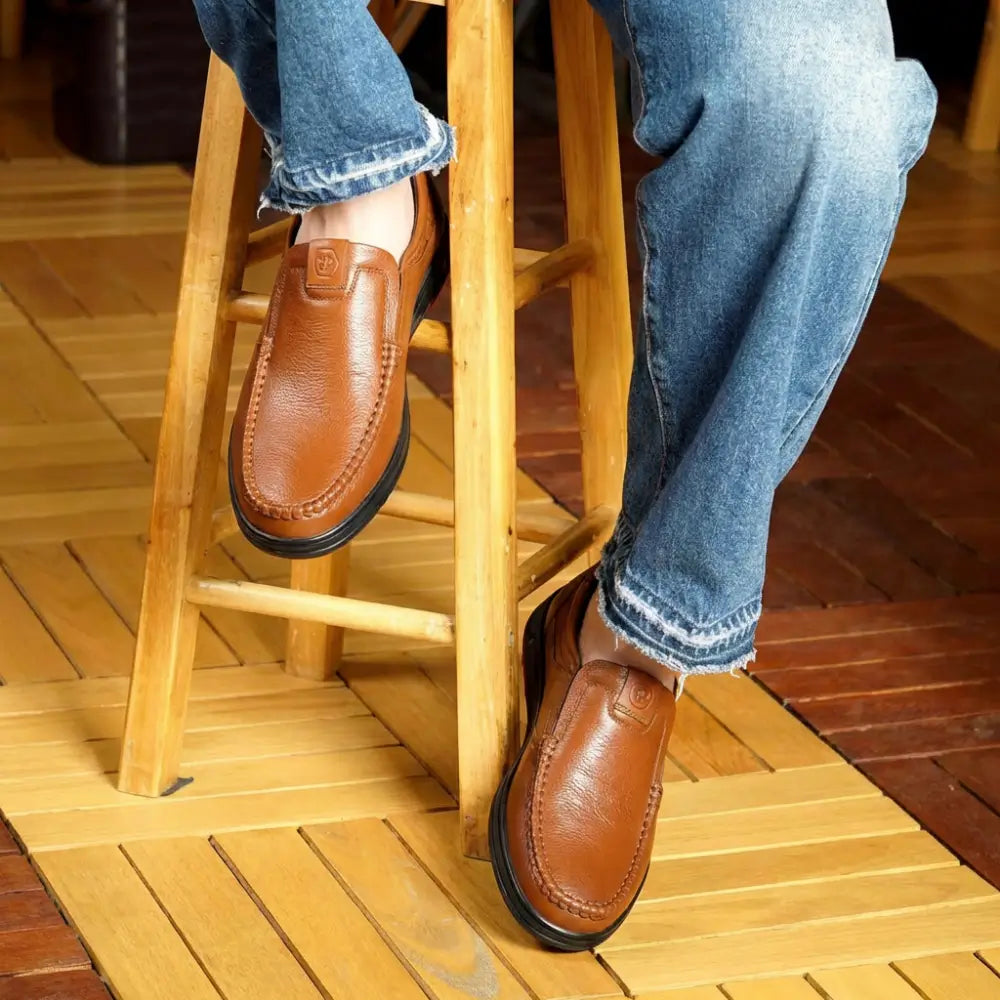 Last Day 50% OFF🔥Men's Genuine Leather Orthopedic Support Casual Business Slip On Loafers