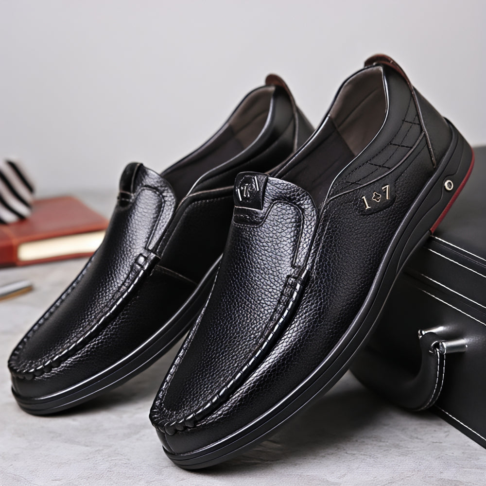 Last Day 50% OFF🔥Men's Genuine Leather Orthopedic Support Casual Business Slip On Loafers