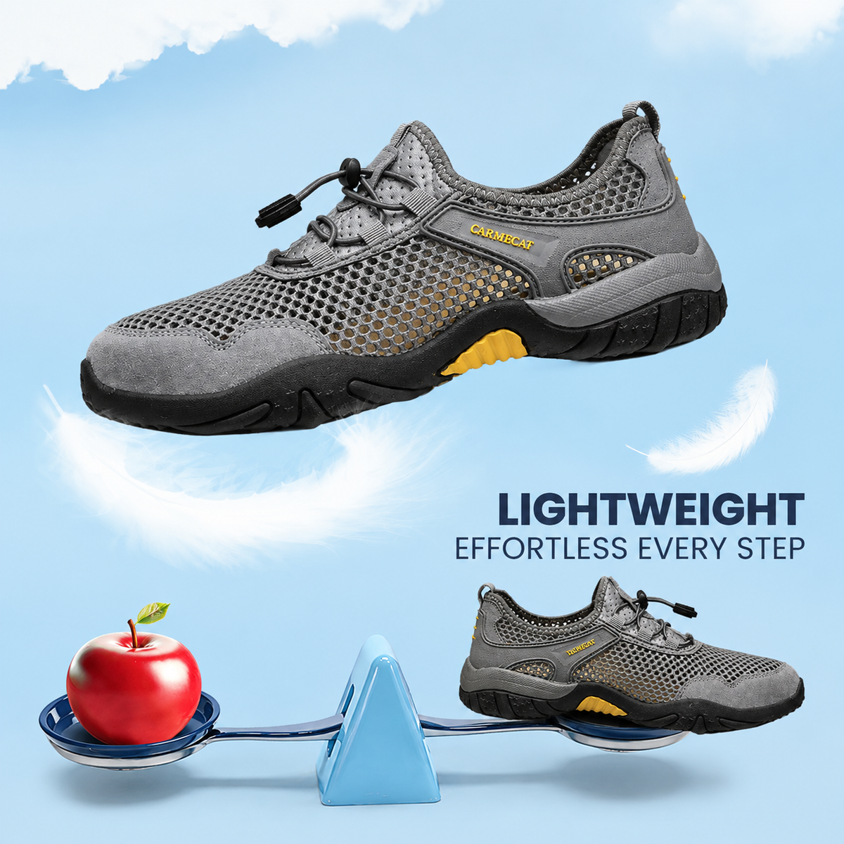 Men's Lightweight Walking Shoes – Breathable Comfort Sneakers Built for All-Day Adventures
