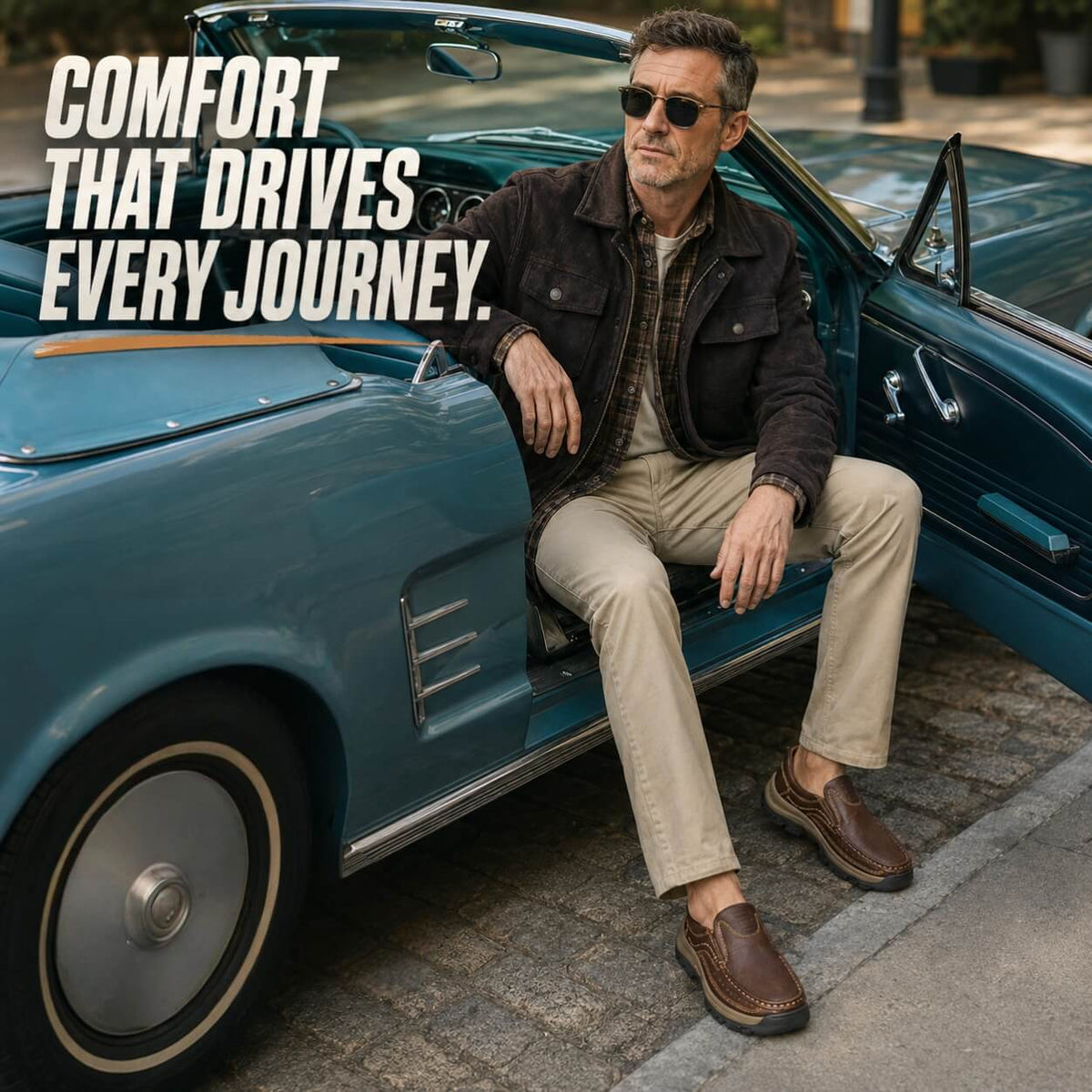 Orthopedic Walk-All-Day Loafers: Wide Toe Box & Premium Arch Support - Men's Leather Casual Shoes