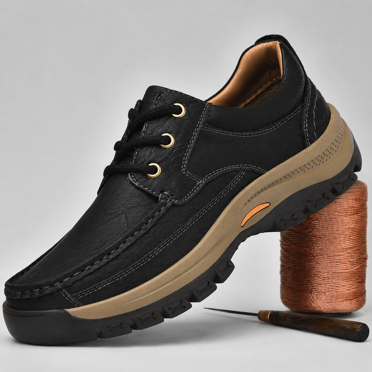 Orthopedic Walk-All-Day Loafers: Wide Toe Box & Premium Arch Support - Men's Leather Casual Shoes