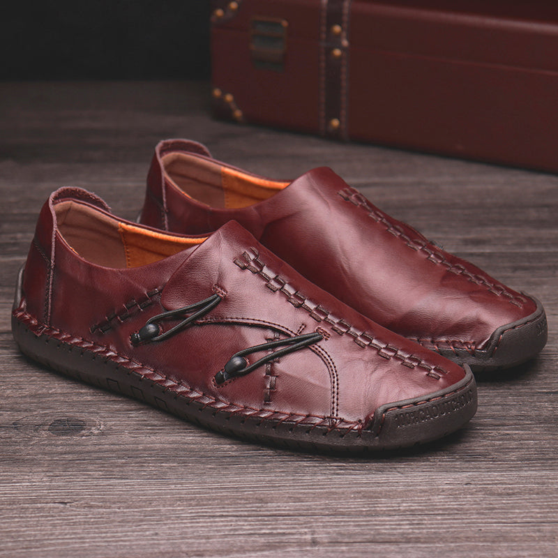 COMFYMORE™ 2023S Mens Genuine Leather Comfy Soft Sole Slip On Loafers