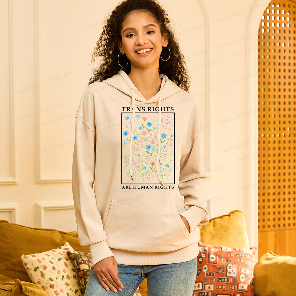 Pagewings Trans Rights Are Human Rights Unisex Classic Hoodie