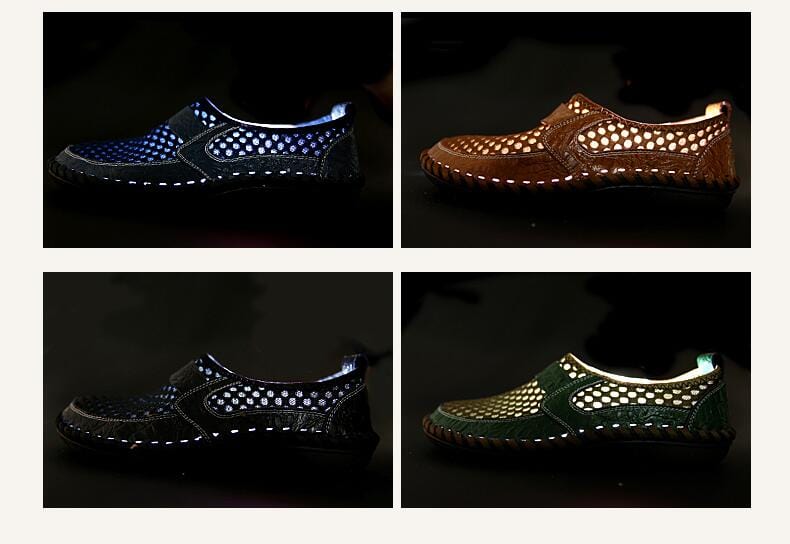 🔥Hot Sale🎁--40% OFF🎉Mens Hand Stitching Breathable Honeycomb Slip-on Casual Shoes