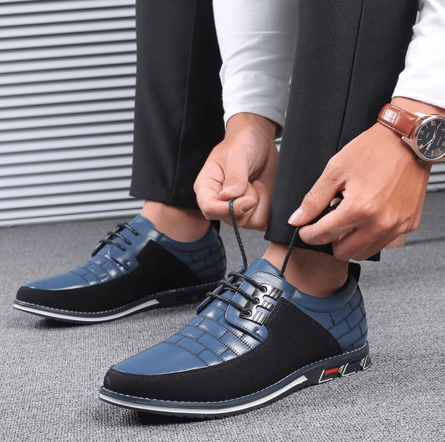 🔥Hot Sale🎁--40% OFF 🎉Men Splicing Non Slip Business Casual Comfortable Leather Oxfords