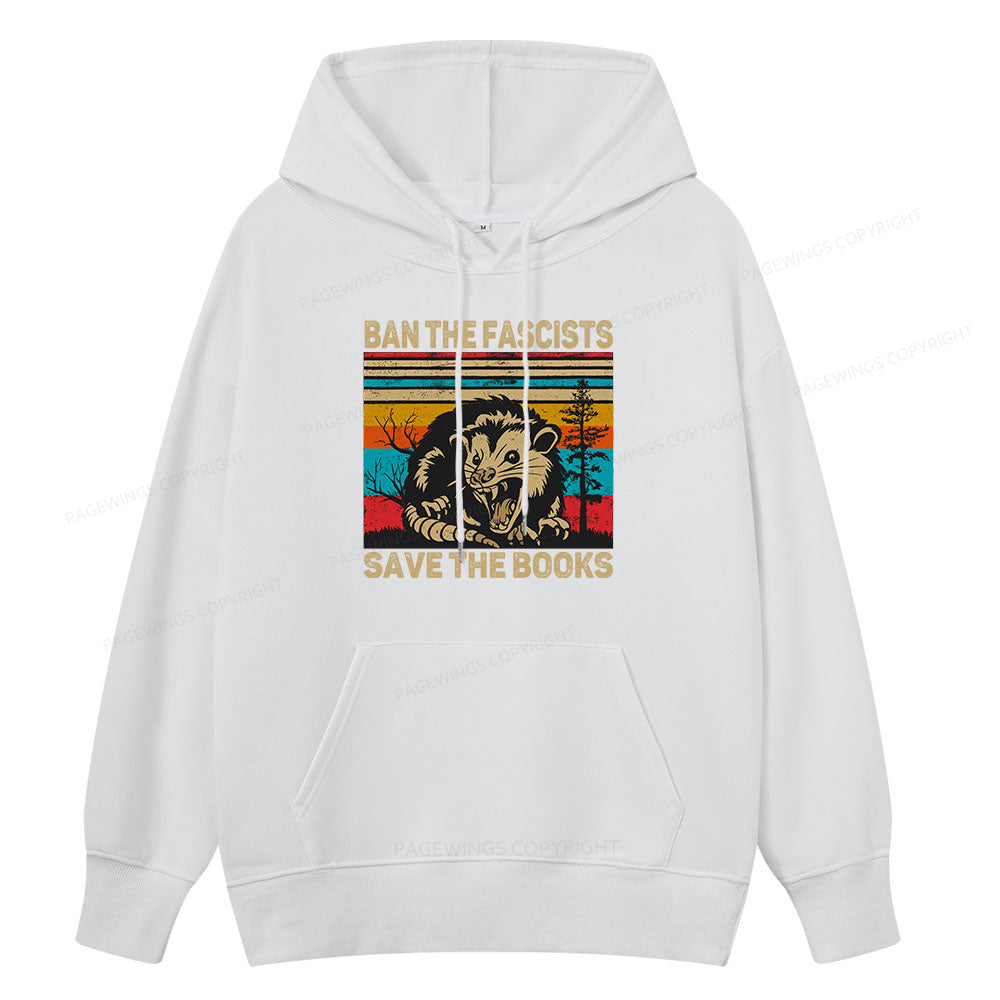 Pagewings Ban The Fascists Save The Books Unisex Classic Hoodie