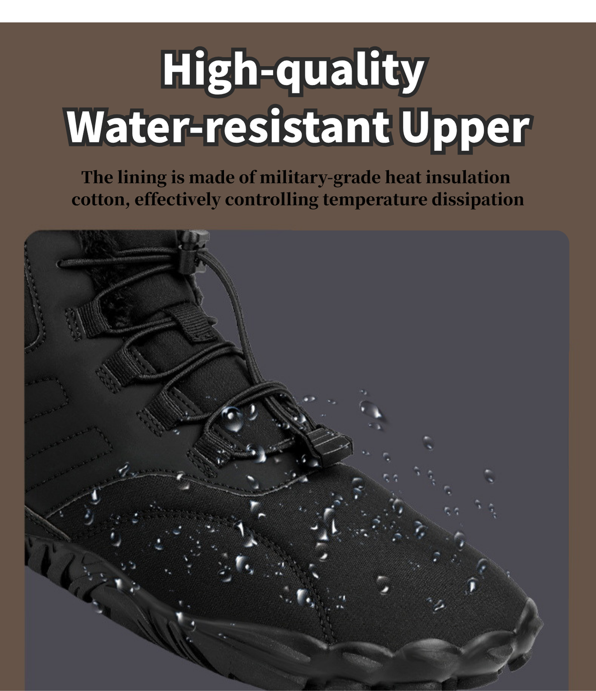 ChestnutStep- Non-slip & Carbon Fiber Waterproof Winter Barefoot Shoes (Unisex)